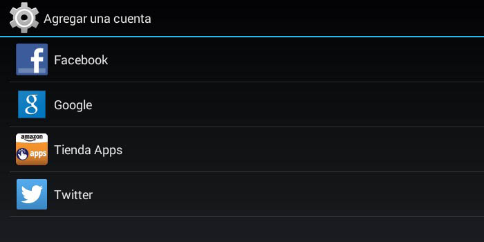 Agregar cuenta en Android