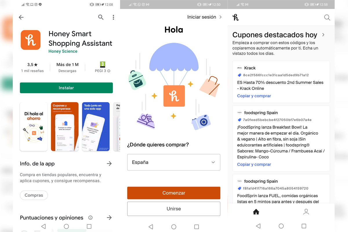 Ahorra en tu próxima compra online con la app de Honey para tener descuentos en tu Android