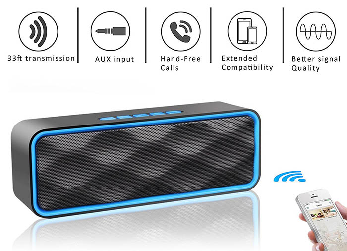 Aigoss Bluetooth Speaker S1 altavoz Bluetooth con radio fm