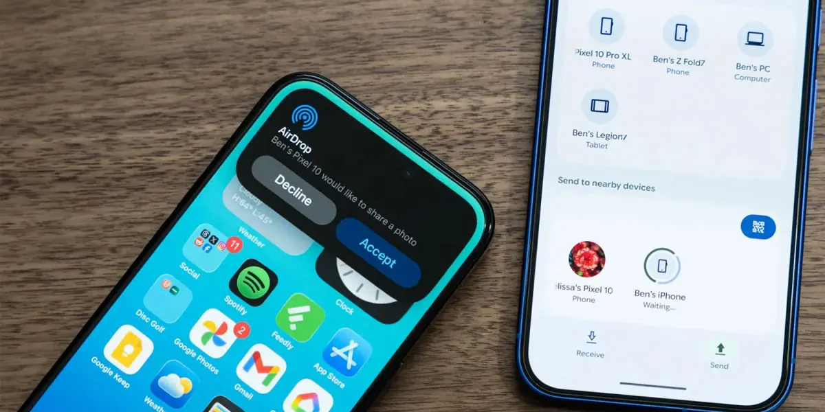 AirDrop de Apple llega a los móviles Android mediante Quick Share