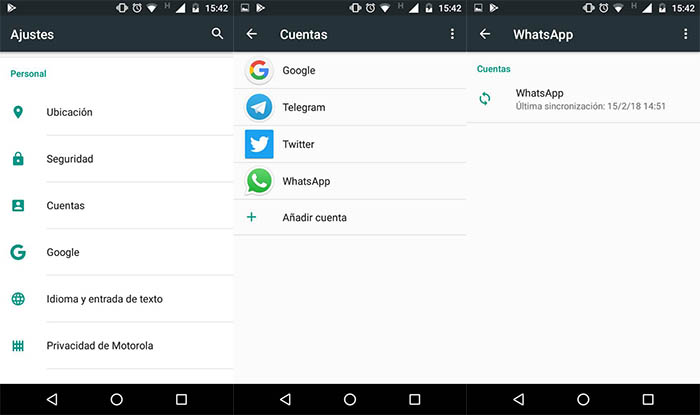 Ajustes de cuentas en un moto g4 play