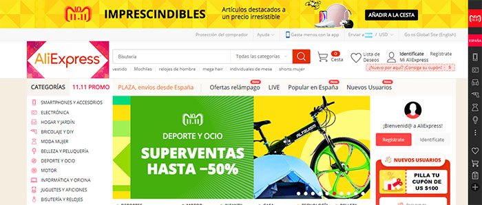 AliExpress ofertas productos