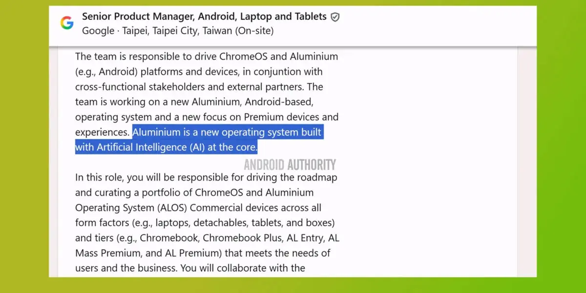 Aluminium Os: Se Filtra El Plan De Google Para Llevar Android A Pc 3 La Oferta De Trabajo Que Reveló El Nombre En Clave Aluminium Os