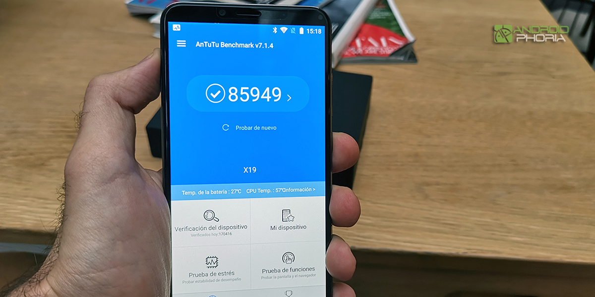 Benchmark del Cubot X19
