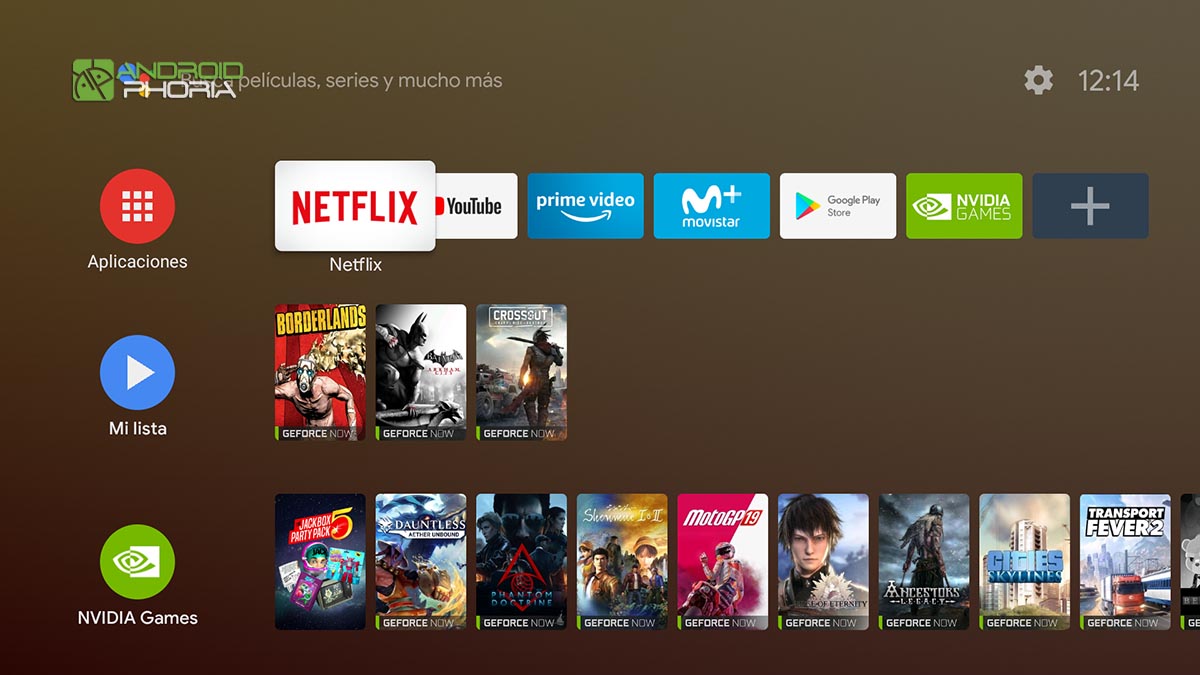Android TV de Nvidia Shield TV