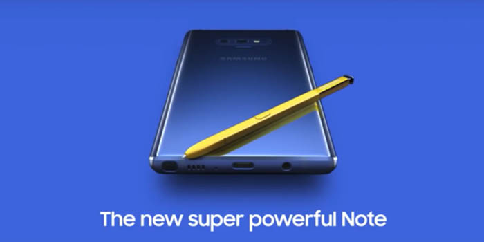 Anuncio Galaxy Note 9