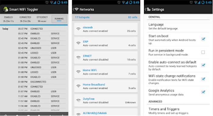 Apagar wifi automaticamente en Android