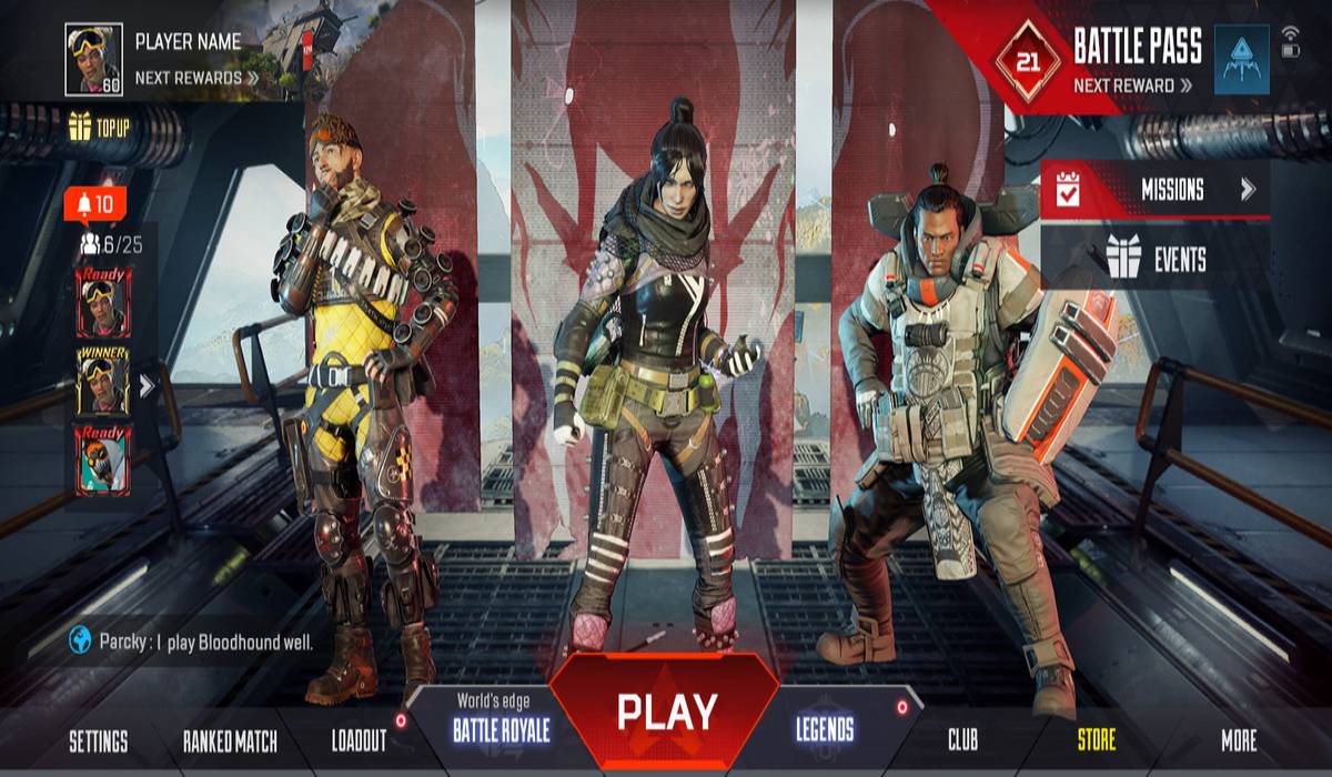 Apex Legends Mobile ofrece muchos personajes