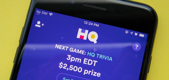 Aplicacion HQ Trivia en móvil