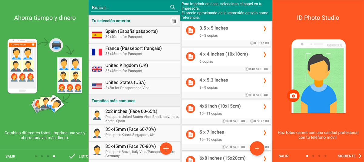 Aplicación gratuita para hacer, editar e imprimir tus propias fotos de carnet, VISA o pasaporte