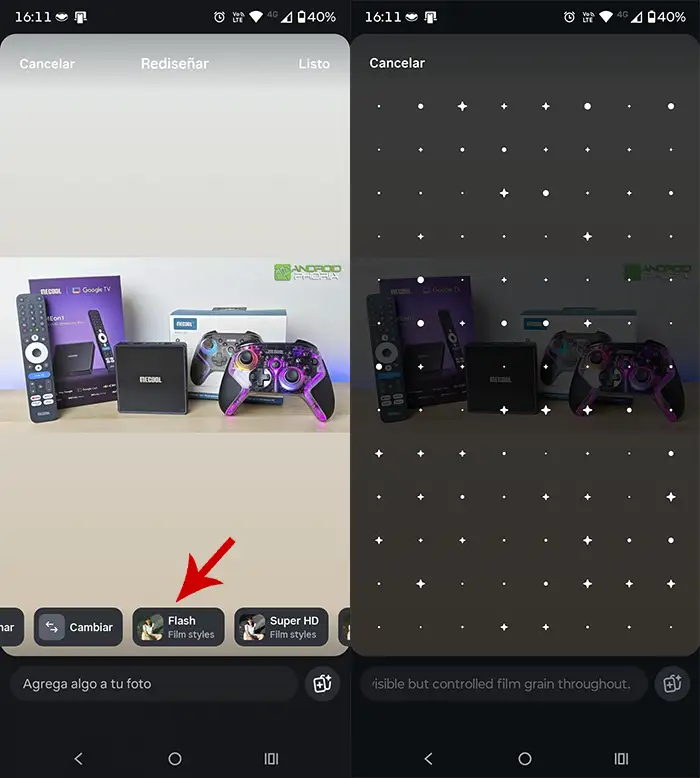 Aplicar efecto con Flash Instagram