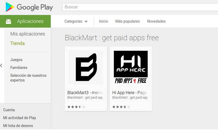 Apps de pago gratis en Google Play
