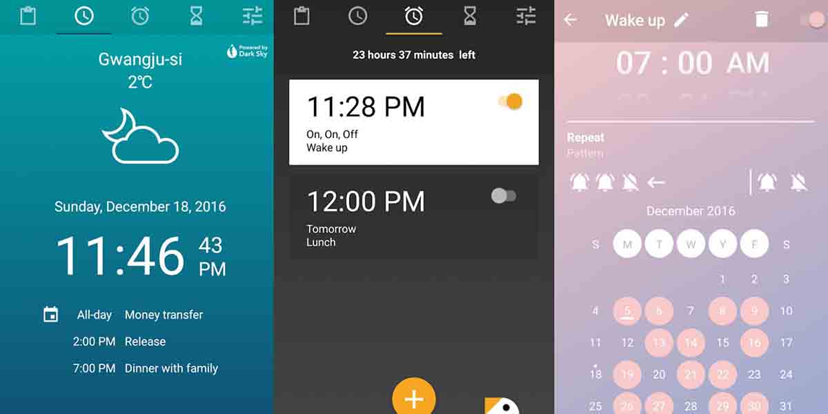 Apps para alarma en Android. Early Bird Alarm Clock