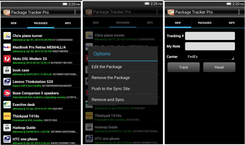 Apps seguimiento pedidos Android