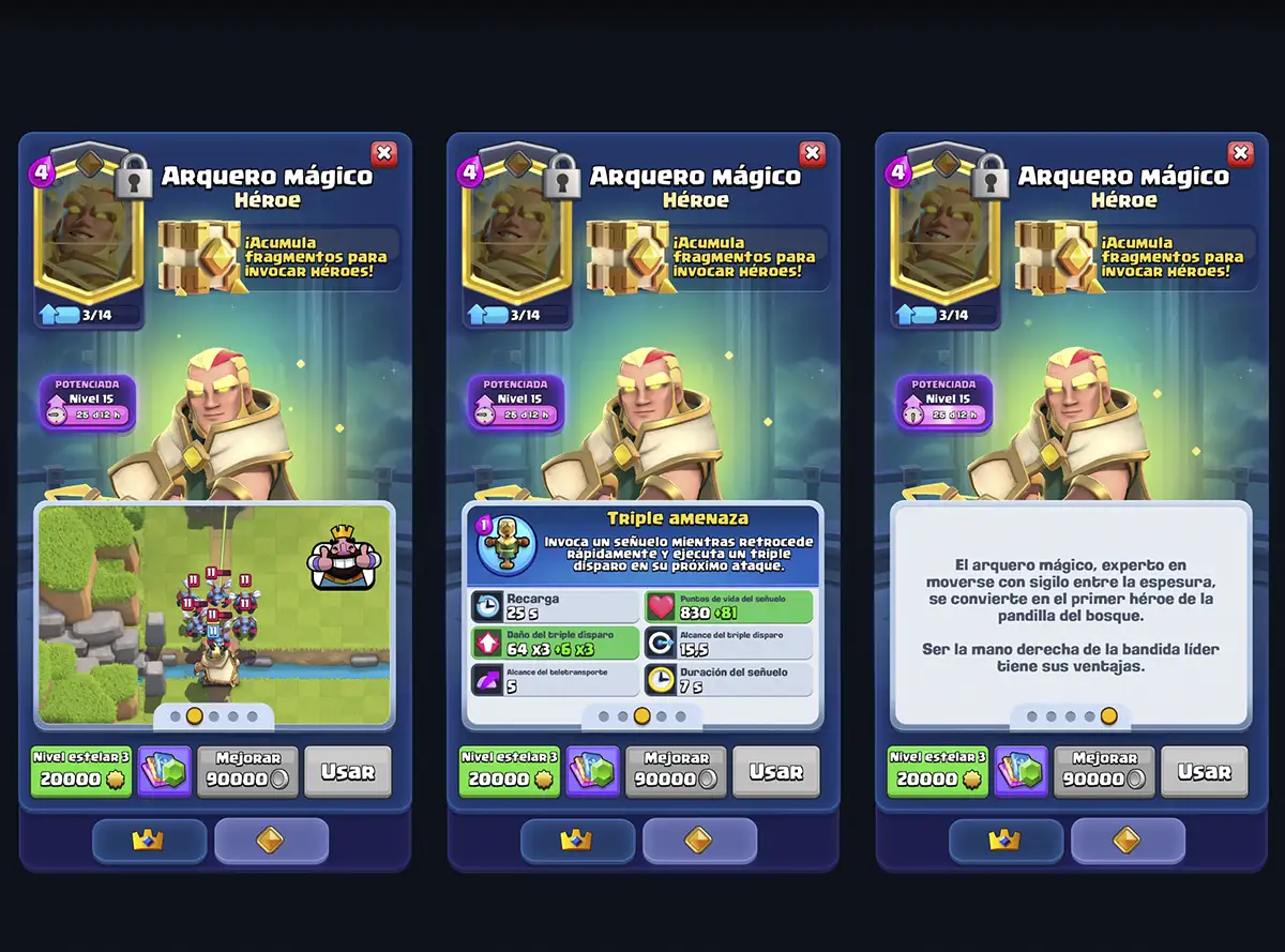 Arquero Mágico Heroe mazos