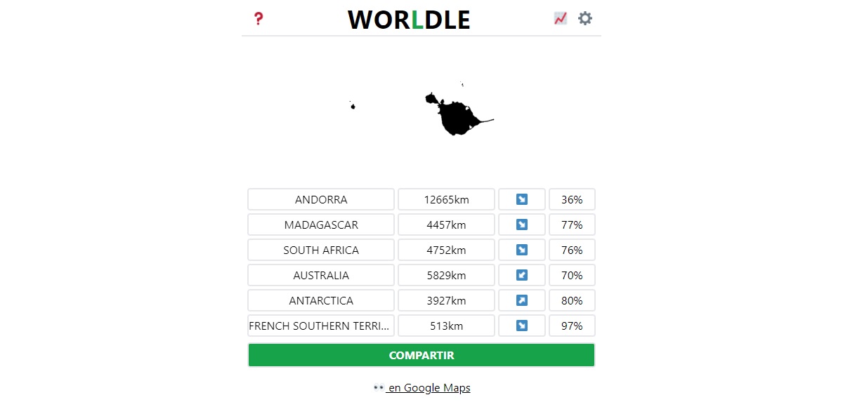 Asi es Worldle el Wordle en el que debes adivinar paises