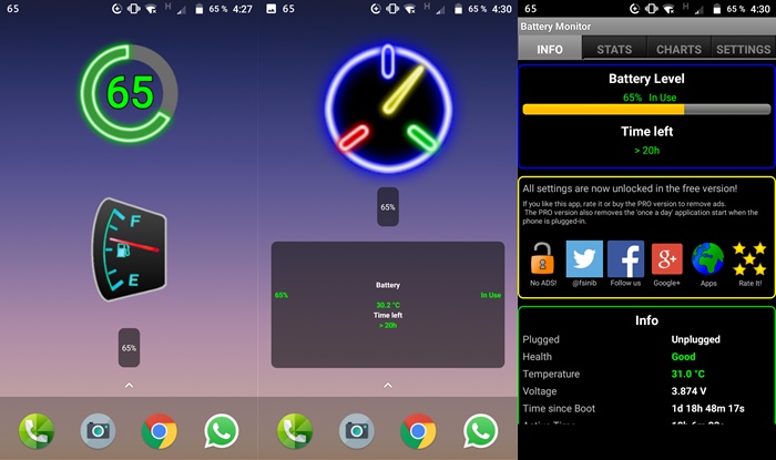 Battery Widget monitor