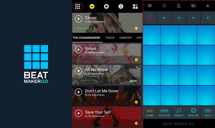 Beat Maker Go interfaz