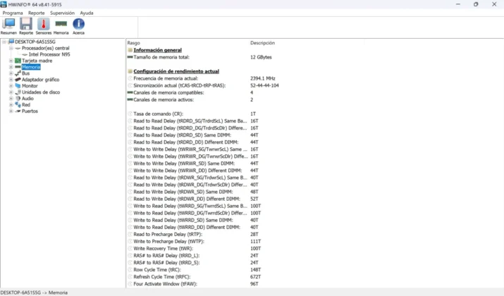 Beelink ME Pro info de memoria