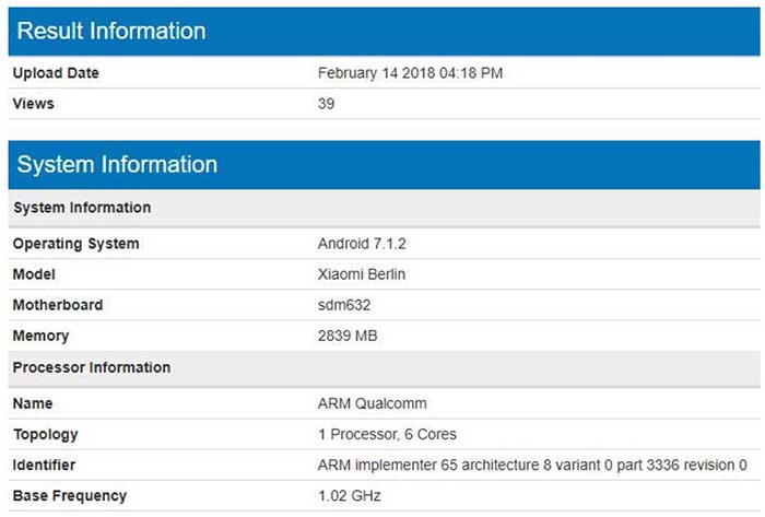 Benchmarks Xiaomi Berlín
