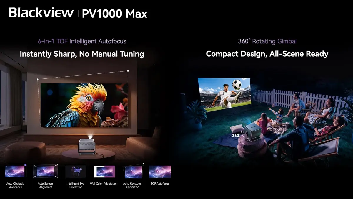 Blackview PV1000 Max gimbal 360 autoenfoque
