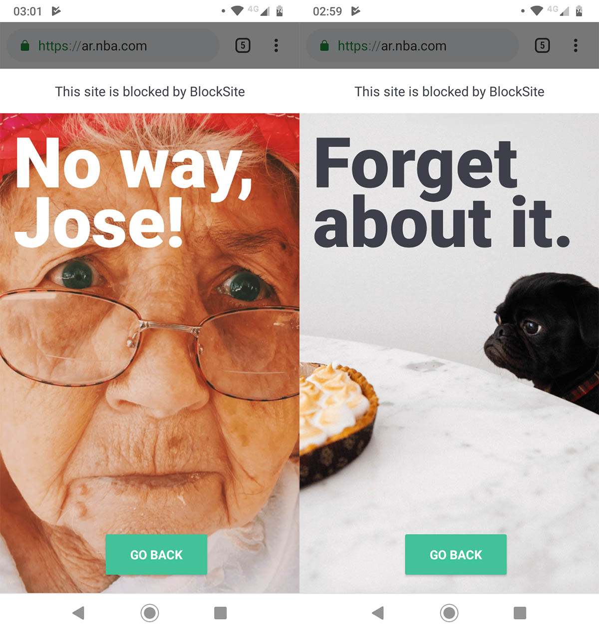 Bloquear paginas Chrome Android