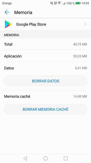 Borrar datos y cache