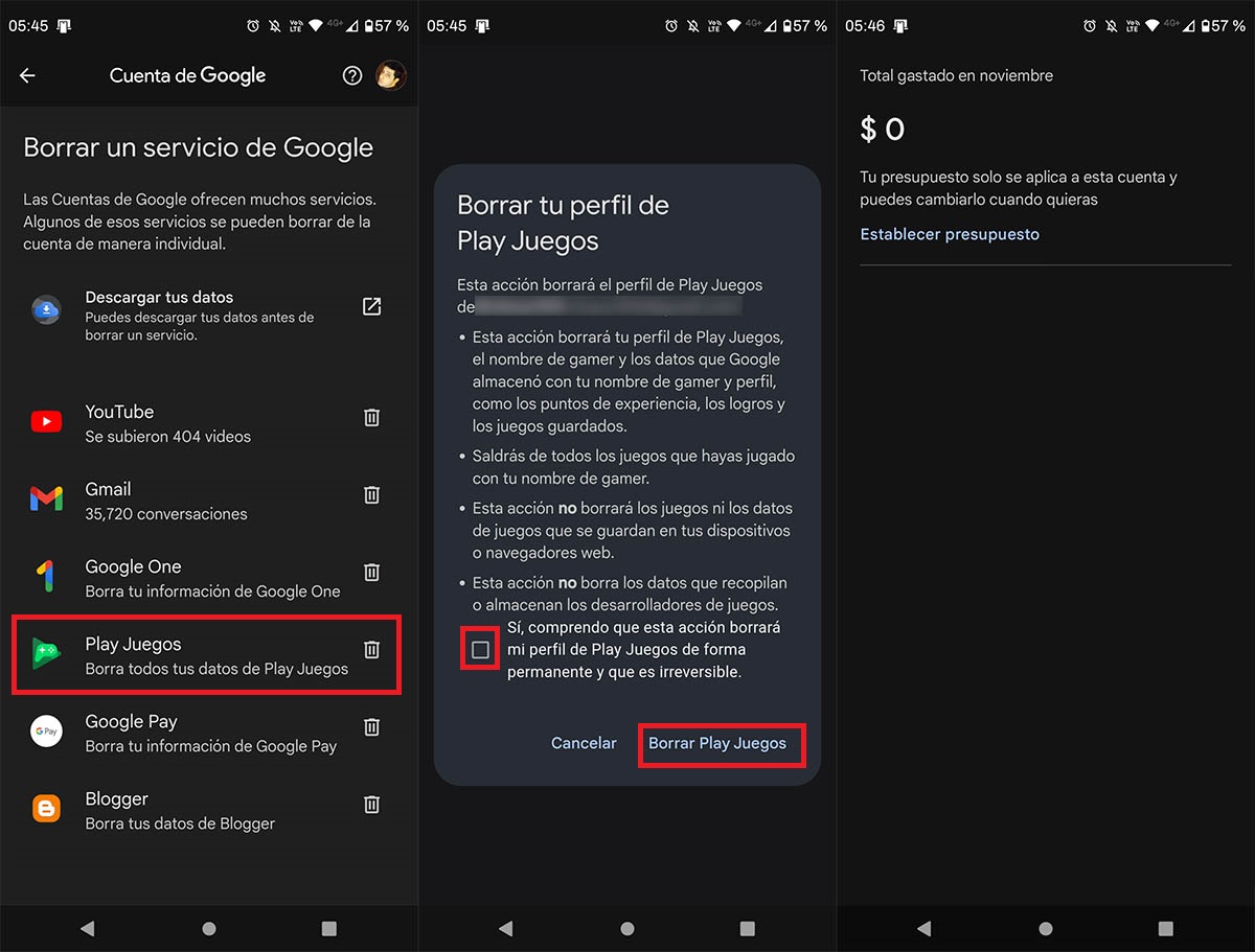 Borrar historial de compras Google Play Store