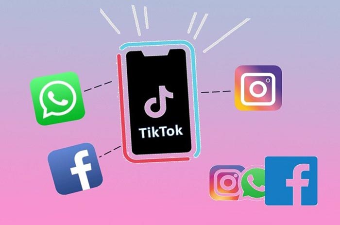 Boton de color amarillo para compartir videos TikTok