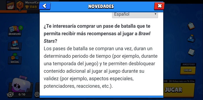 Brawl Stars Pase de Batalla