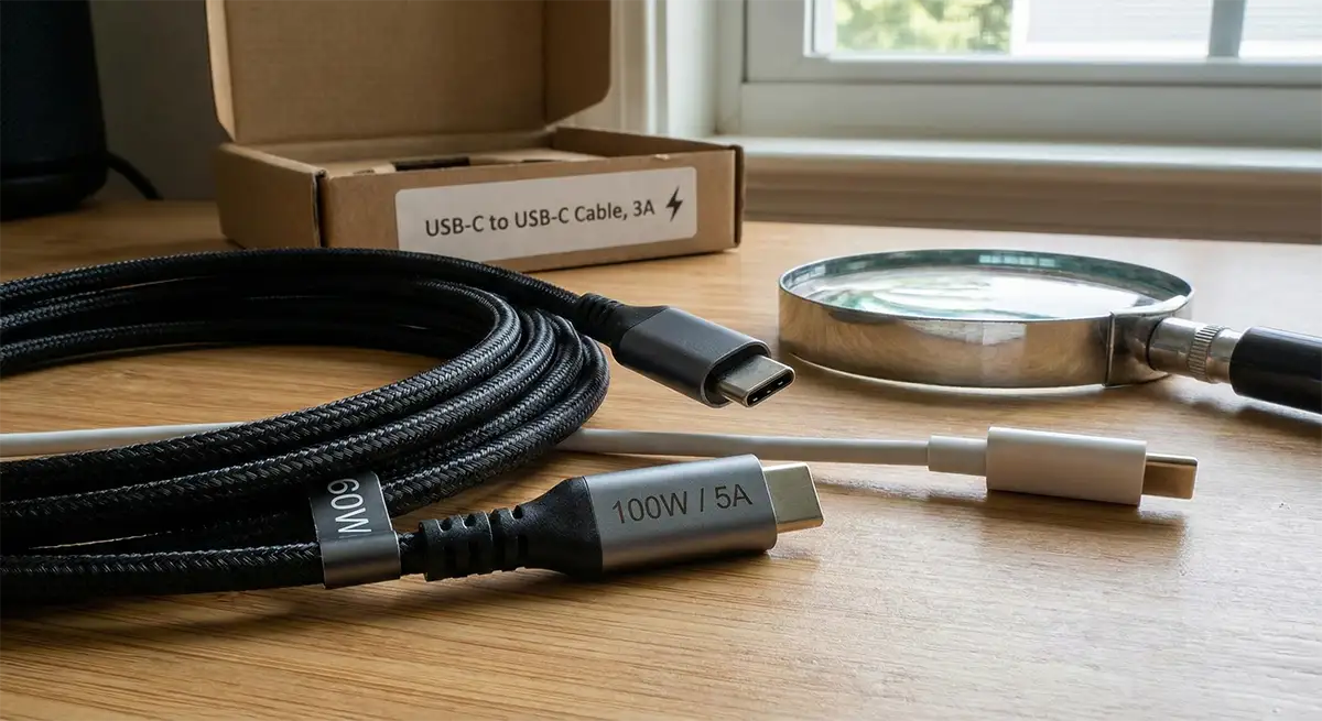 Busca información en el propio cable o en el embalaje