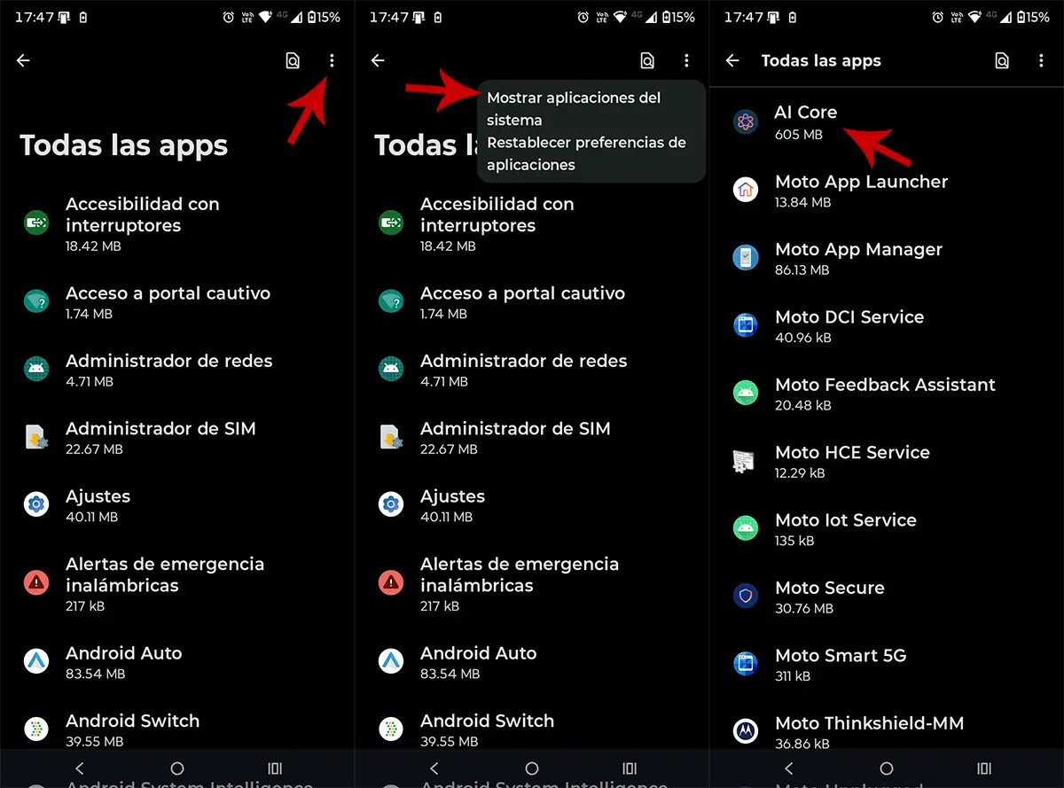 Buscar AICore en Android