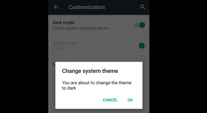 Cómo poner el tema oscuro en OnePlus 2