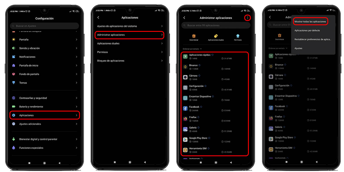 Cómo ver los juegos y aplicaciones instaladas en tu móvil desde el menú de ajustes