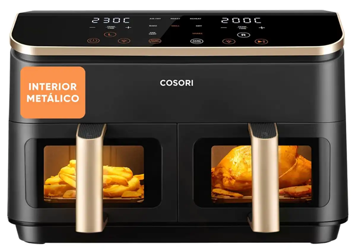 COSORI 8.5L Air Fryer de doble canasta con ventana