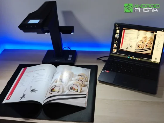 CZUR ET MAX otro ejemplo de su modo de escaneo de libro curvado