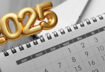 Calendario 2025 para imprimir con dias festivos y en PDF