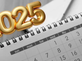 Calendario 2025 para imprimir con dias festivos y en PDF