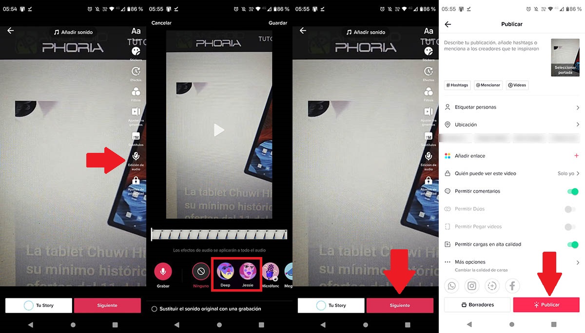 Cambia tu voz por la de un hombre o una mujer en TikTok