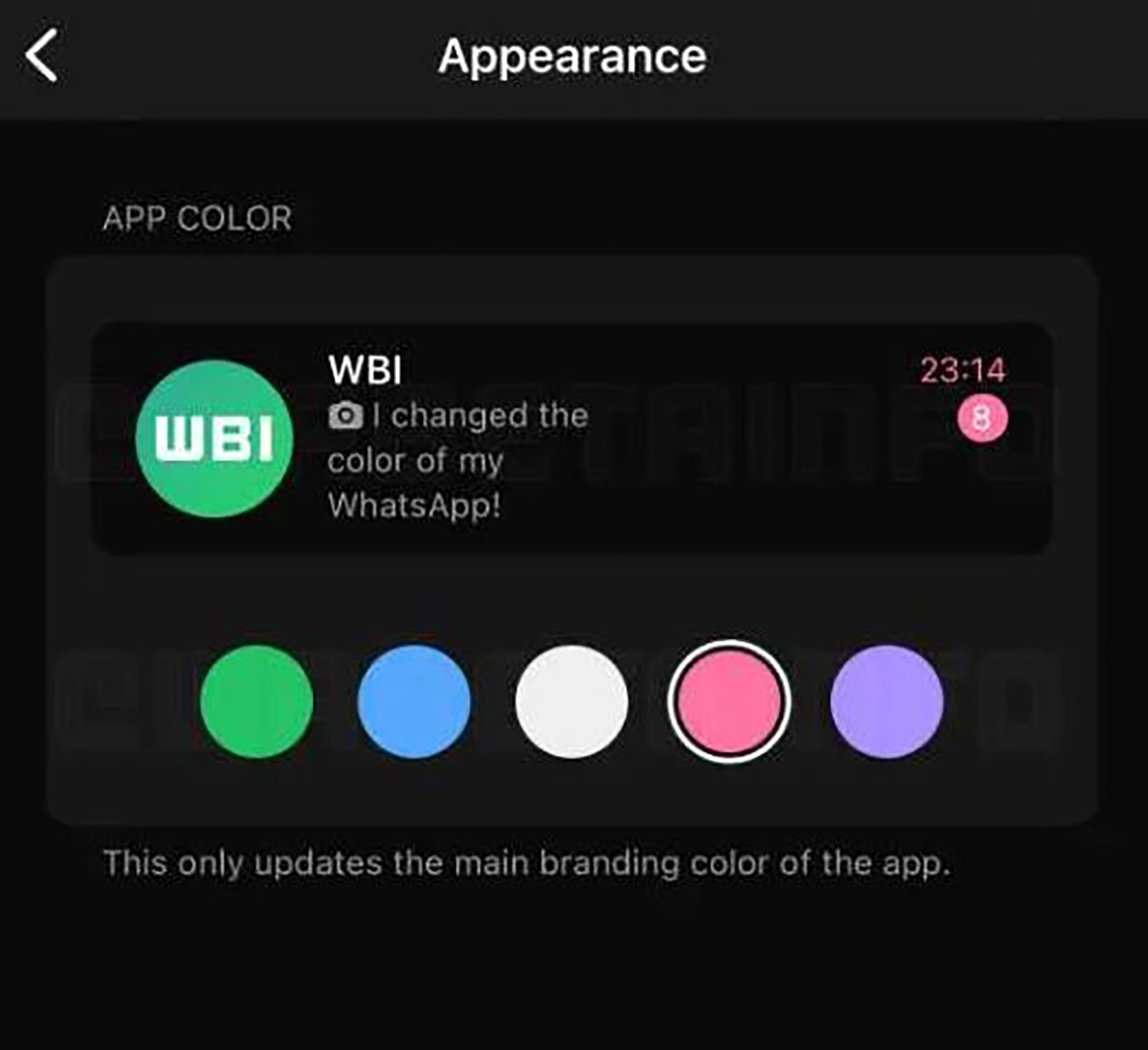 Cambiar el color de WhatsApp será posible