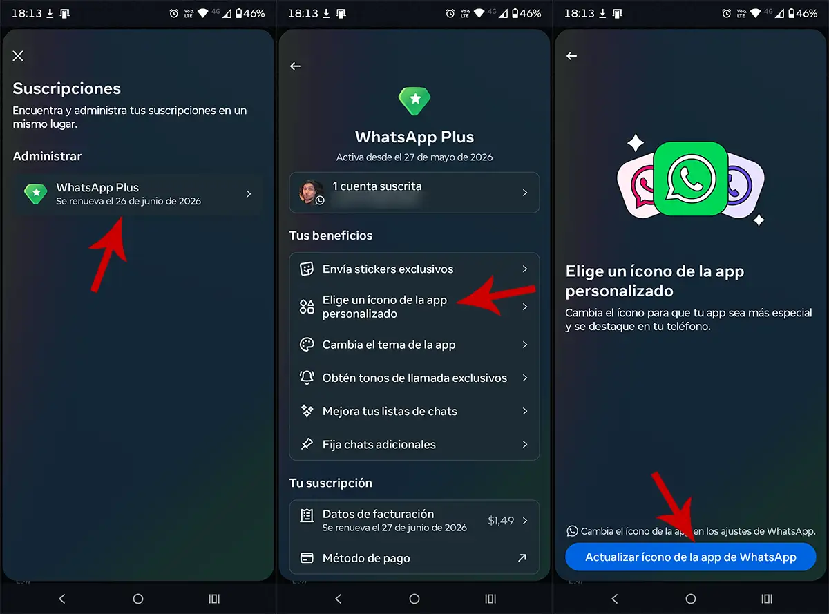 Cambiar icono WhatsApp con WhatsApp Plus