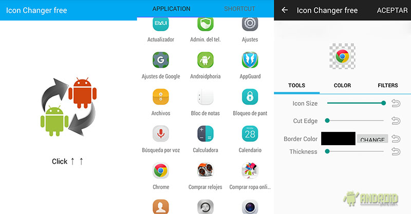 Cambiar iconos aplicaciones Android