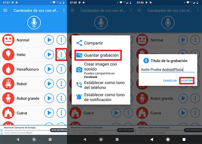 Cambiar voz en los audios WhatsApp Tutorial 2
