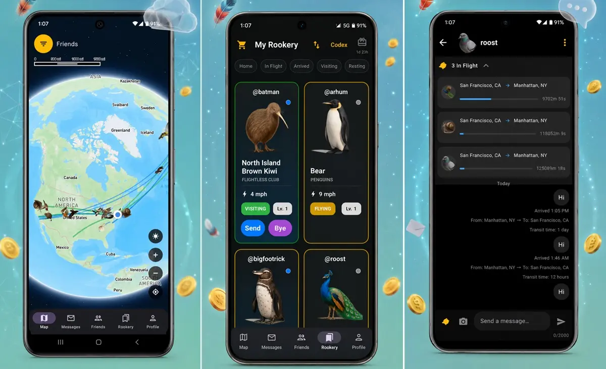 Carrier Pidge para Android alternativas Roost Social
