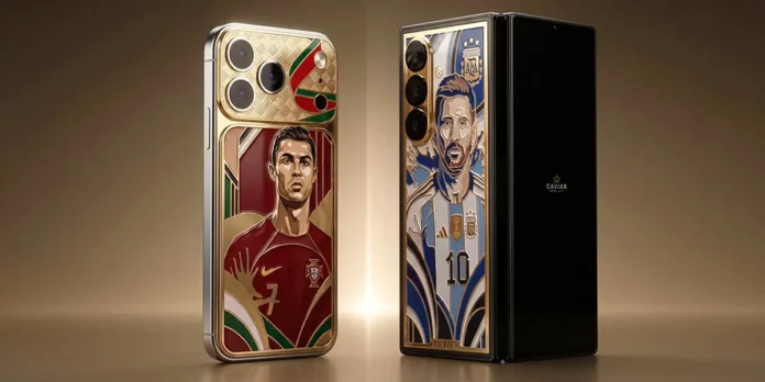Caviar lanza moviles de lujo con oro de Messi y Cristiano Ronaldo