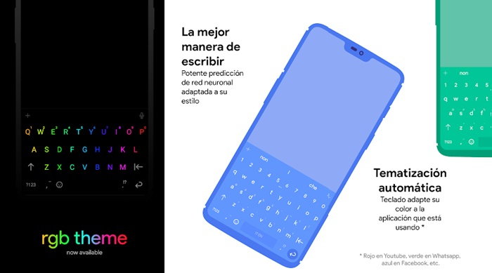 Chrooma teclado muy colorido para Android