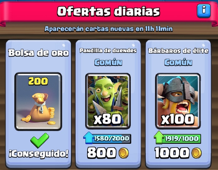 Clash Royale Tienda