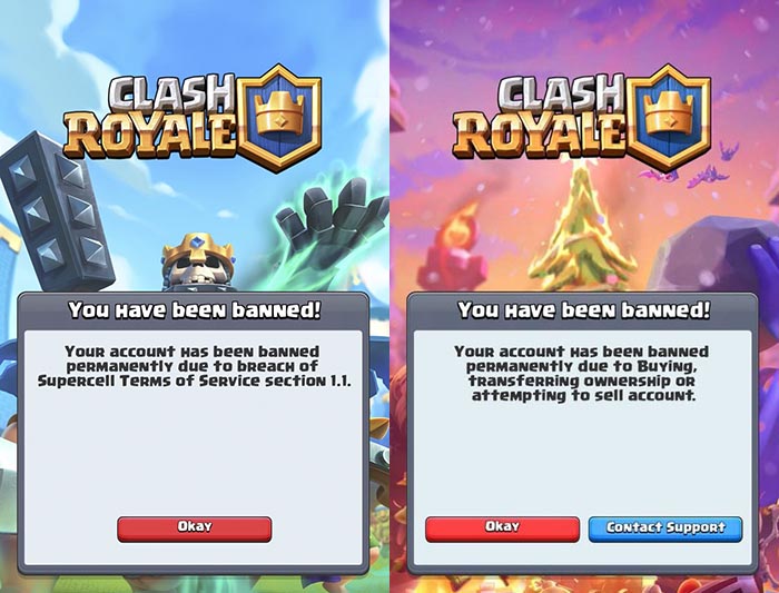 Clash Royale banea cuentas masivamente