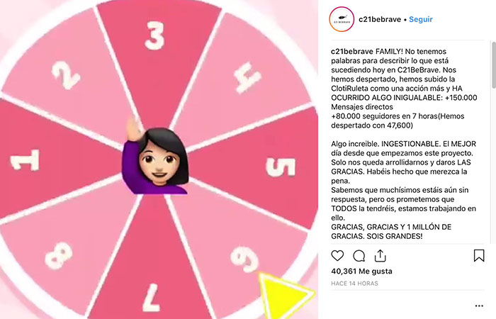 Clotiruleta en Instagram