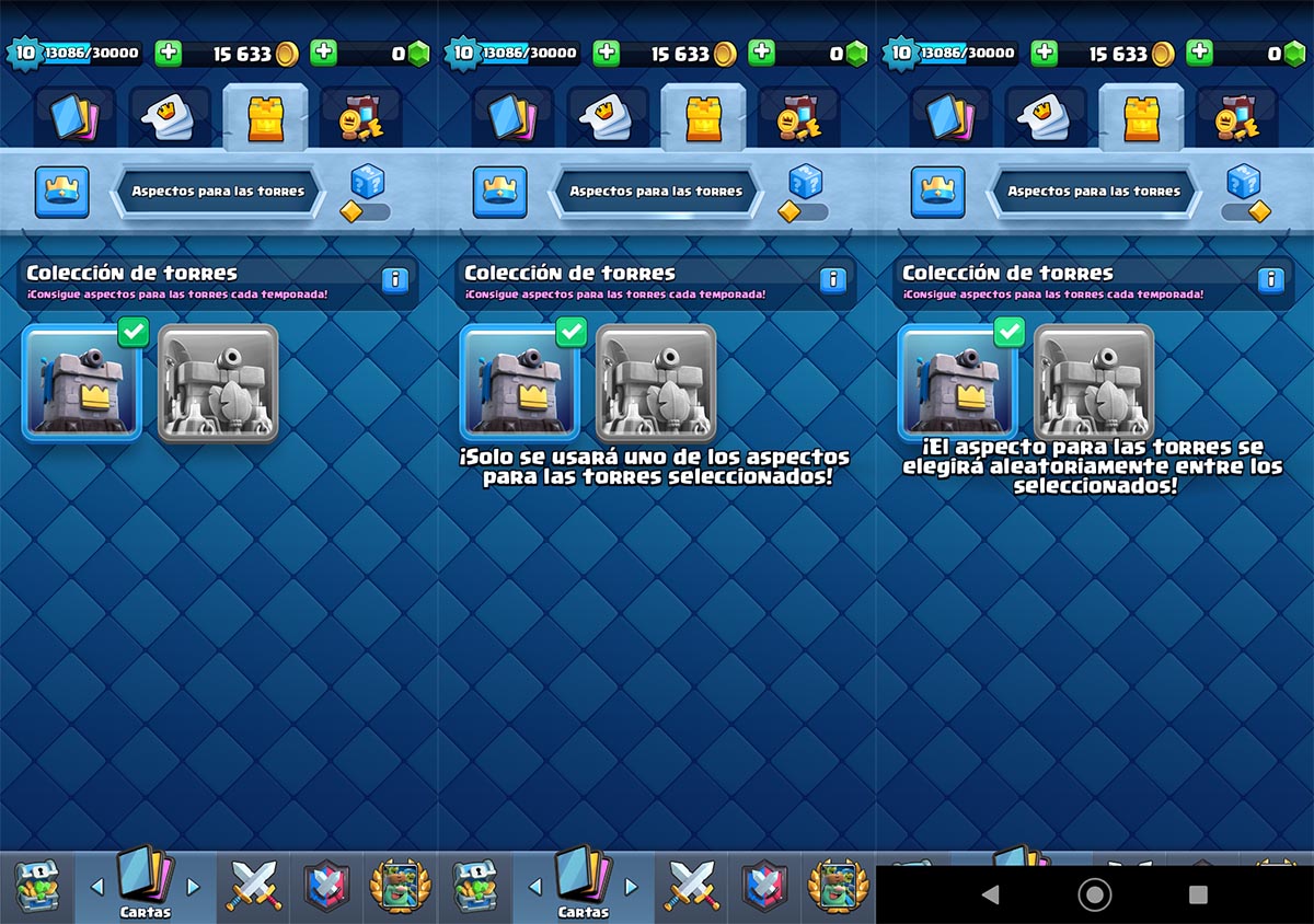 Coleccion de torres aleatoria Clash Royale